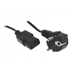 Câble d'alimentation CEE7 / C13 noir - 1,8 m
